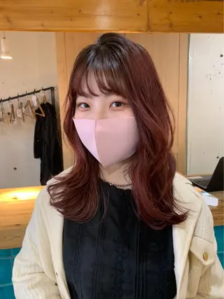 ロング カラー パーマ美容師 hanaのヘアスタイル