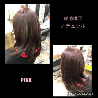 セミロング カラー パーマ ヘアサロンオスカー 岸和田蛸地蔵店のヘアスタイル