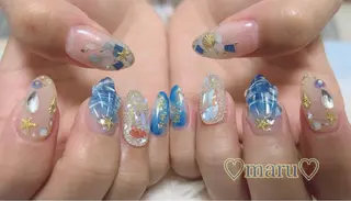 ネイル まるみ♡8/25- 31お休み🙇‍♀️のネイルデザイン