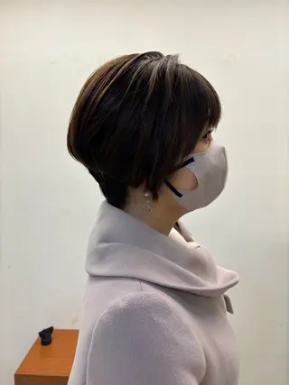 ショート カラー パーマ 髪師kenjiro所属・⭐️五十嵐 未悠⭐️のヘアスタイル