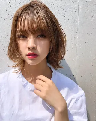 ミディアム カラー youres hair 髪質改善＆ヘッドスパ日吉店所属・代表✩.*˚白井 美香のヘアスタイル
