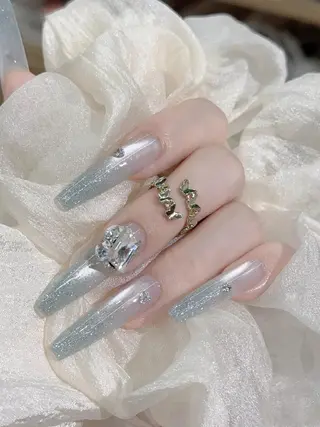 ネイル ネイリストゆか💅 長さだし、深爪矯正のネイルデザイン