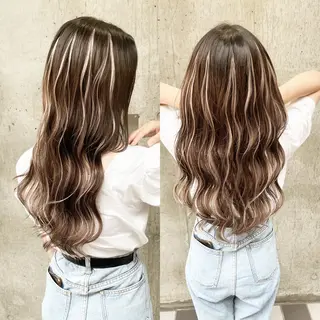 ロング カラー ヘアアレンジ TATSUYA アートディレクターのヘアスタイル