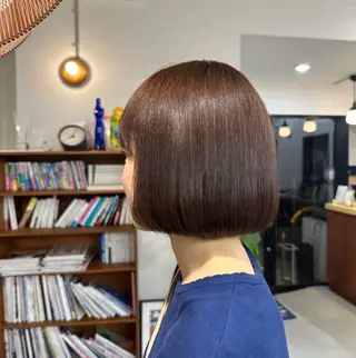 ミディアム カラー 岩渕 愛のヘアスタイル