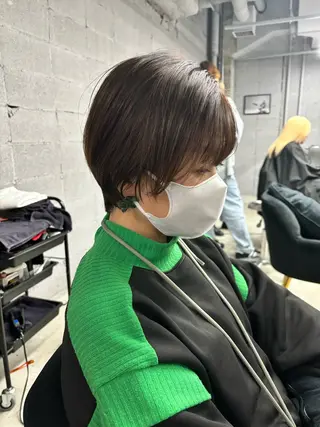 ショート 札幌パーマ レイヤー/後藤海音のヘアスタイル