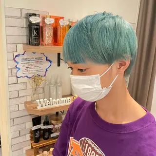 カラー メンズ 大人可愛い/レイヤー /ブリーチ/溝口誠二のヘアスタイル