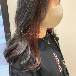 セミロング 透明感カラー 金村真子のヘアスタイル