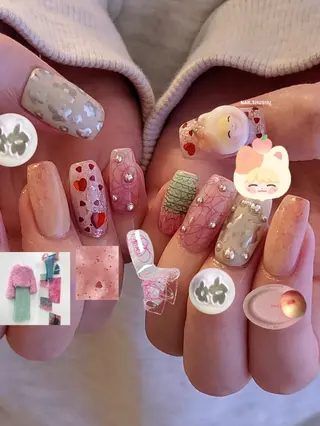 ネイル 3dパーツ/流行り 👧shushu❤️のネイルデザイン