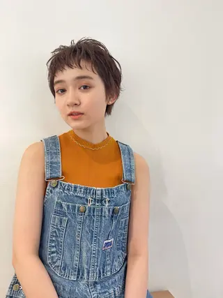ショート パーマ hair design SUN room【サンルーム渋谷】所属・yuinaショート/ ボブ/透明感カラーのヘアスタイル