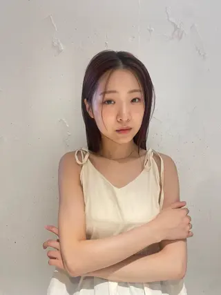 ロング カラー mei｜顔まわり ×透明感カラーのヘアスタイル