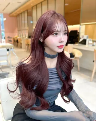 ロング カラー 🇰🇷韓国風くびれ ヘア🇰🇷中村優大のヘアスタイル