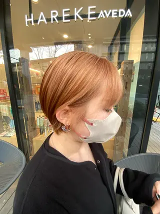 ショート カラー パーマ メンズ 加藤 愛実のヘアスタイル