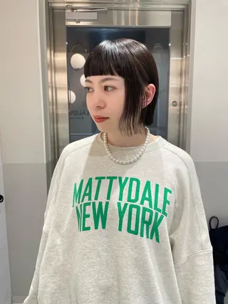 ショート カラー ヘアアレンジ satsuki 暖色・ブラウンカラーのヘアスタイル