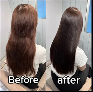 ロング 梅田縮毛矯正◻︎髪質 改善◻︎細見 了眞のヘアスタイル