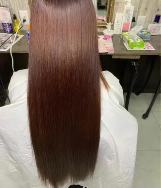 ロング 土屋朱理/ ハイトーンカラーのヘアスタイル