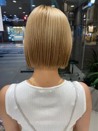 ショート カラー 韓国風カラー/ 縮毛矯正/まい🪐‪のヘアスタイル