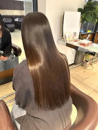 ロング TAYA大阪上本町所属・十場【髪質改善】 【ダブルカラー】のヘアスタイル