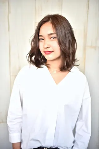 ミディアム カラー hair resort terrasse所属・長尾 圭のヘアスタイル