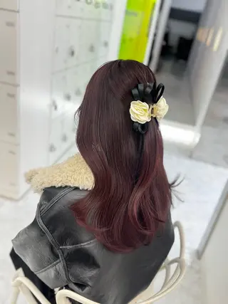 セミロング カラー 🎀愛されgirly ヘア🫧Ayakaのヘアスタイル