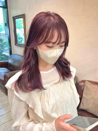 ロング カラー Luce横浜店所属・yuu 🪴 透明感 カラー/メンズパーマのヘアスタイル