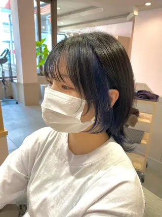 ミディアム カラー nagisa /縮毛矯正のヘアスタイル