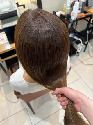 ロング カラー メンズカット/ フェザーパーマ/げんのヘアスタイル