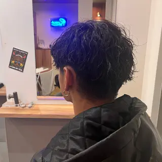 ショート パーマ メンズ やました りんのヘアスタイル