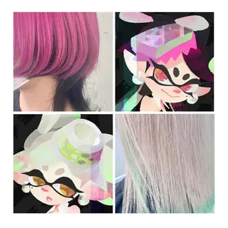 ミディアム カラー GARU-ガル-所属・TSUNO🦖 派手髪/オタク美容師のヘアスタイル