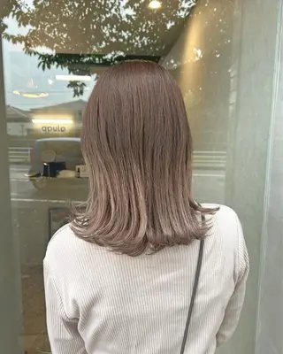 ミディアム qpula  大濠 西新所属・qpula クプラのヘアスタイル