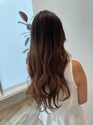 ロング ヘアアレンジ k-twoたき✨艶感 カラー/美髪矯正のヘアスタイル