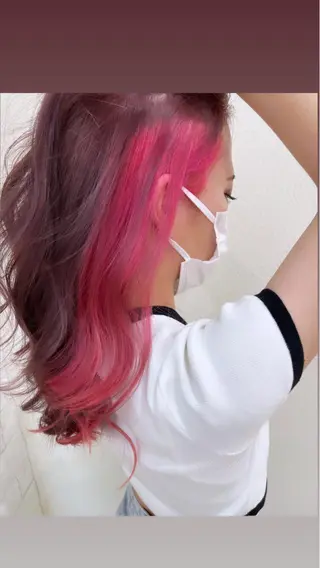 カラー 名古屋のピンク好き かずくん🦩のヘアスタイル