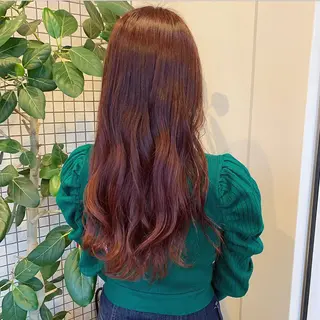 ロング カラー うえの ももねのヘアスタイル