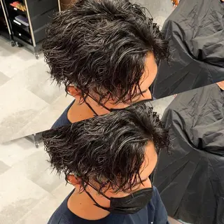ショート パーマ メンズ AI TOKYO  横浜店所属・メンズ支持数No.1 👑リュウ👑のヘアスタイル
