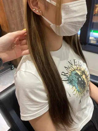 セミロング ENA💗NEXT /ハイトーンエクステのヘアスタイル