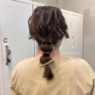 ミディアム カラー パーマ ヘアアレンジ makoto / 韓国風ヘア🎀🪄︎のヘアスタイル
