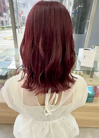 ミディアム 🌈ショートボブ⚪︎ 暖色🌈村山武史のヘアスタイル
