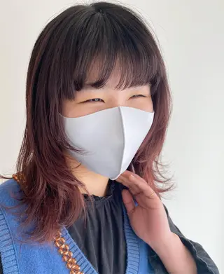 セミロング パーマ haru🌘レイヤー ・ウルフ/川崎のヘアスタイル