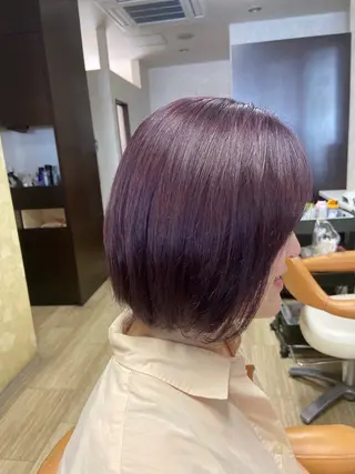 ミディアム カラー 千上 結希奈のヘアスタイル