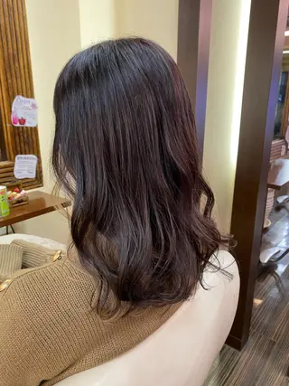 ミディアム カラー ヘアアレンジ 加藤 瑠美のヘアスタイル