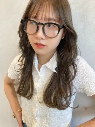 ロング カラー nono/パーマ /顔まわりカット🐈のヘアスタイル