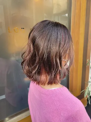 ミディアム カラー パーマ ヘアアレンジ LOGSALON所属・スタイリスト YOUのヘアスタイル