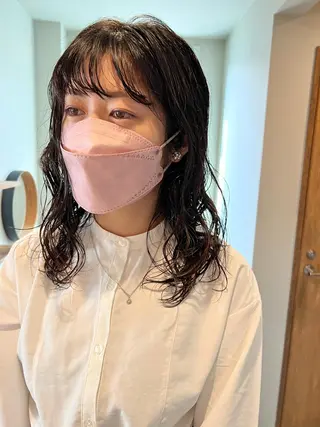 ミディアム パーマ ミディアムパーマ /癖毛パーマのヘアスタイル