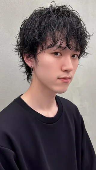 ショート パーマ メンズ 🔮メンズ縮毛矯正 毛流れパーマ💎竹永のヘアスタイル