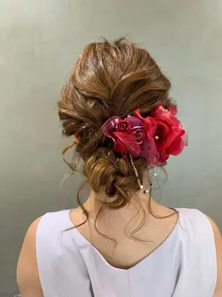 セミロング ヘアアレンジ 庄司 沙羅のヘアスタイル