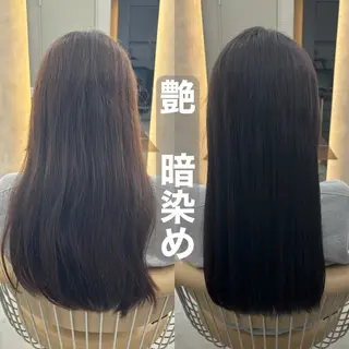 セミロング 艶カラー/縮毛矯正 髪質改善/ 渡邊莉玖のヘアスタイル