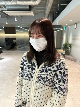 セミロング FILMS haru 暖色カラーのヘアスタイル