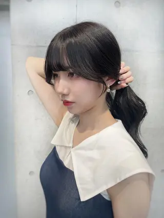 セミロング カラー パーマ ヘアアレンジ メンズ キッズ ネイル マツエク・マツパ アイブロウ 🌸グレージュ/ ベージュ🌸yutaのヘアスタイル