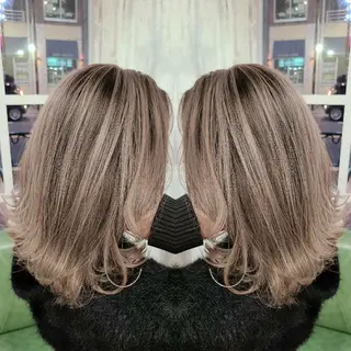 ショート カラー cherie所属・バレイヤージュ/ ハイライト/大内格のヘアスタイル