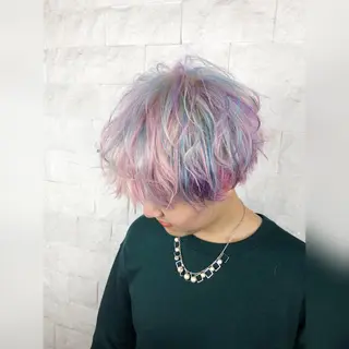 ショート カラー 圧倒的美髪ストレート ツダケイタロウのヘアスタイル