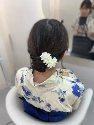 セミロング カラー パーマ ヘアアレンジ キッズ みゆう💕池袋 💕カラーモデル募集のヘアスタイル
